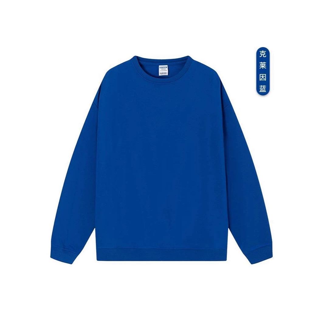 Custom logo printed pullover thin crew neck sweatshirt for spring and autumn, thin group advertising shirt, long-sleeved loose sweatshirt jacket