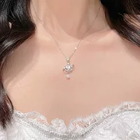 Новый фэнтезийный сердечный лунный ожерелье женский легкий экстравагант нишинг высокого уровня дизайн звезды ключицы Цикси подарок для подруги