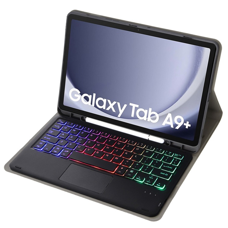 A09B-AS bolígrafo TPU color caramelo con retroiluminación táctil Bluetooth cubierta de teclado para Samsung Galaxy Tab A9 + X210 / X215 /