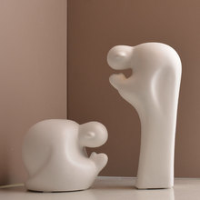 北欧禅意小和尚桌面家居客厅装饰品摆件教师节毕业送老师陶瓷礼品