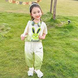 女童潮款套装2025新款儿童夏季洋气可爱小女孩宝宝休闲可爱两件套
