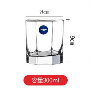 Copa cuadrada de vidrio lemeiya hogar engrosada taza de té taza de agua de vidrio reforzado conjunto taza de beber transparente