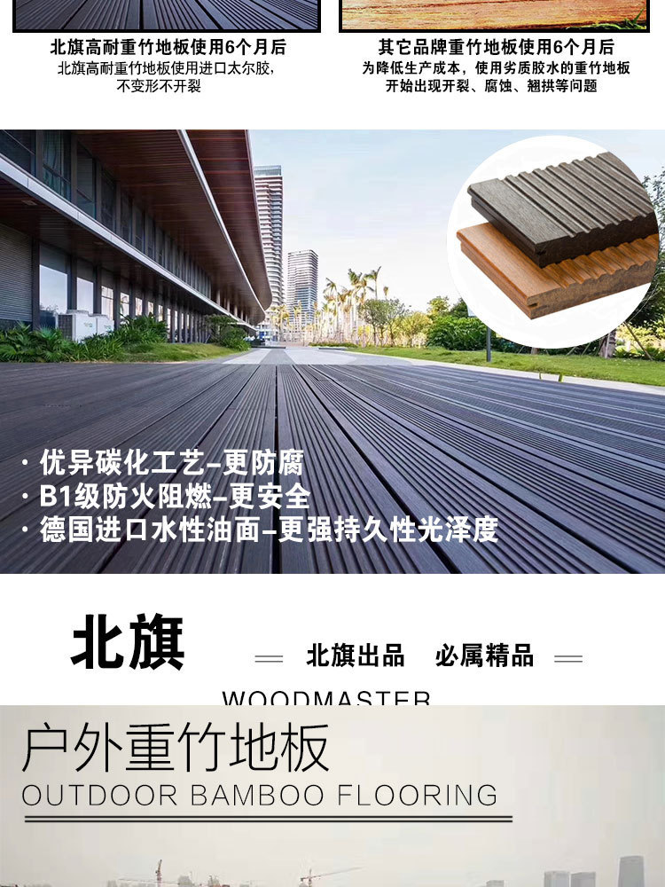 户外竹木地板高耐候瓷态重竹地板深碳室外竹地板露台庭院景观栈道-阿里巴巴