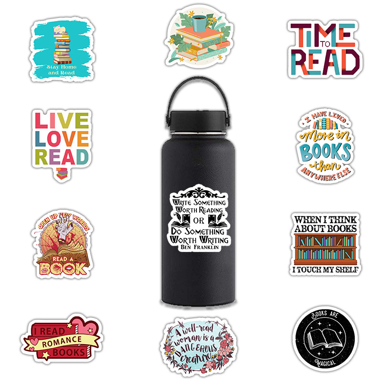 200 pieces to cultivate reading habits series mobile phone computer car tablet luggage stationery airpods sticker