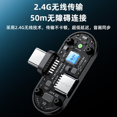 Yesido Wireless Bluetooth Live Microphone Lavalier Mic Dual-Pickup Outdoor Network Recording Recording Microphone Cross-border