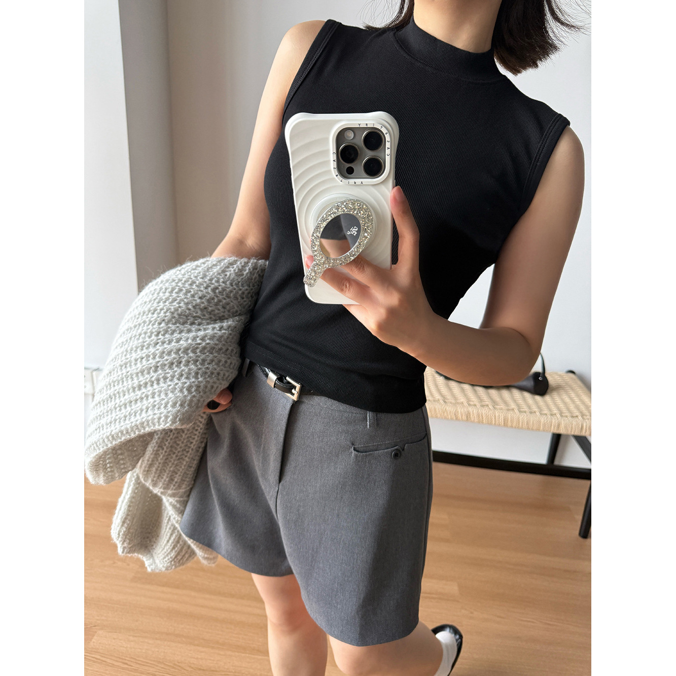 【王琪芝】辣妹天菜内搭背心女26秋冬无袖显瘦半高领打底衫WQ367
