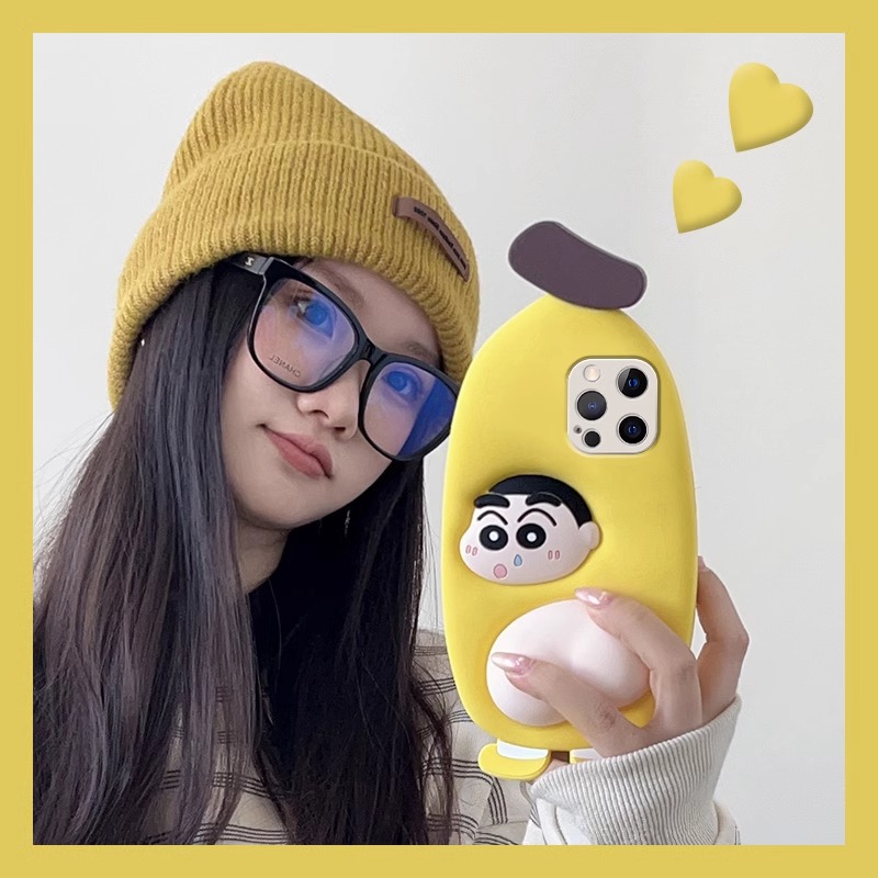 Mobile Phone Case for Huawei Pura70 Apple 16Pro Drop-resistant Mobile Phone Case Banana Pinch Le Mobile Phone Protective Case