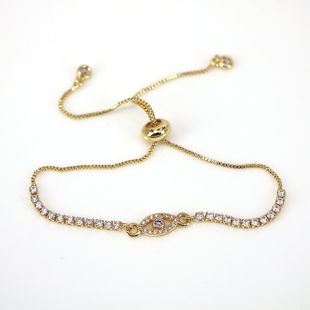 new devilu0027s eye geometric copper inlaid zircon bracelet