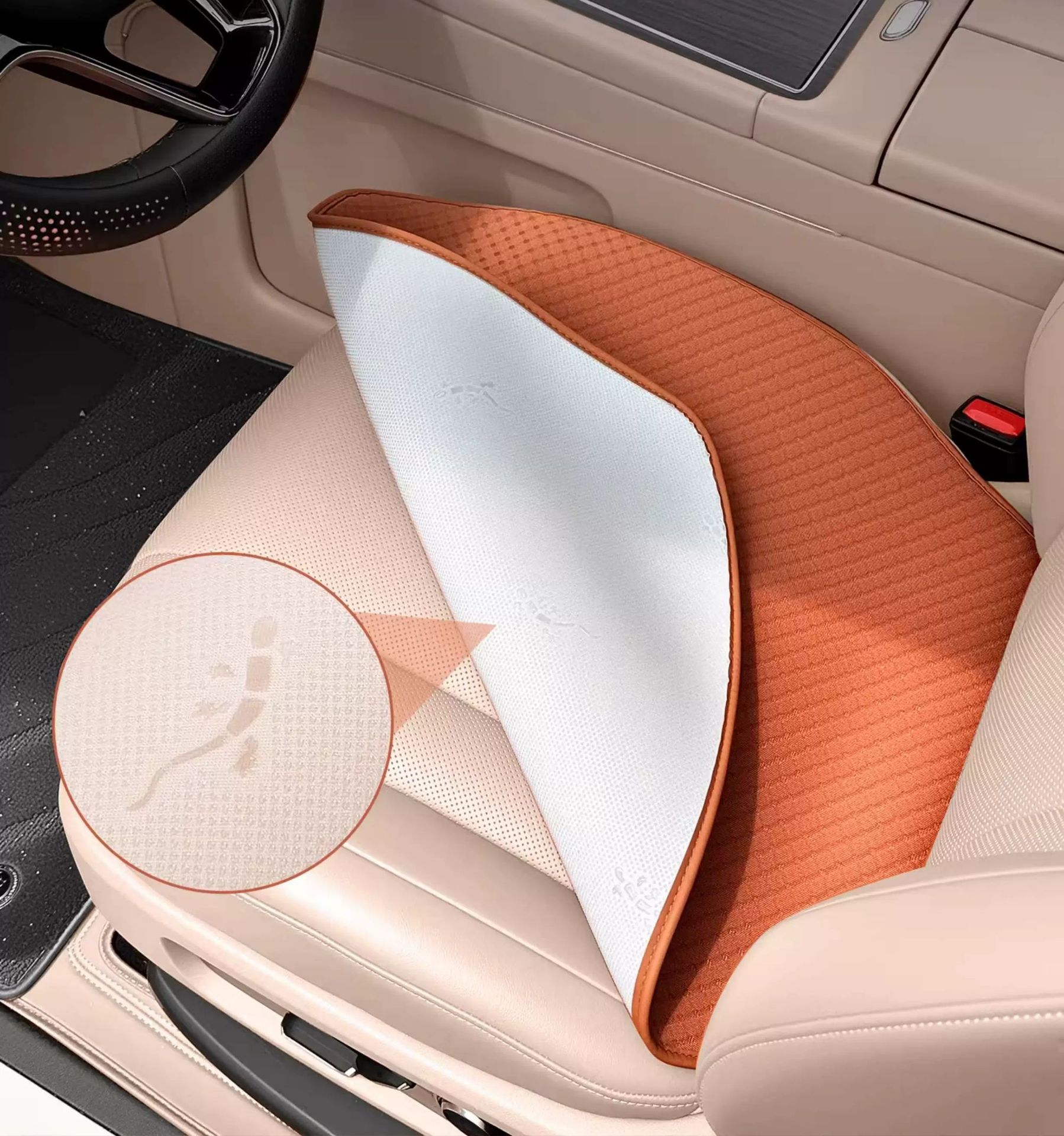 Wenjie 26 Models M6 New M7M8M9M5 Seat Cushion Car Non-Slip Knitted No-Tie Ventilation Breathable Seat Cover for All Seasons