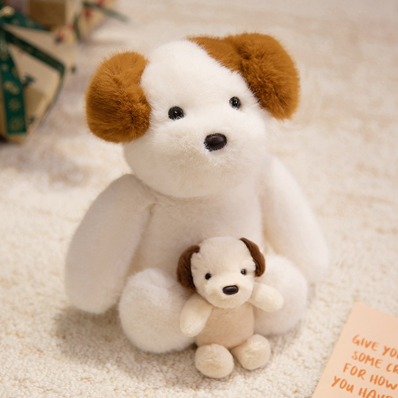 Madre e hijo encantador perro pato muñeca muñeca de peluche zorro conejo muñeca para niños pacificador muñeca