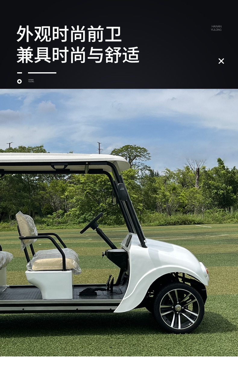 High-End Electric Golf Cart Sightseeing Vehicle, New Four-Seater Tourist Shuttle for Scenic Spots and Guesthouses