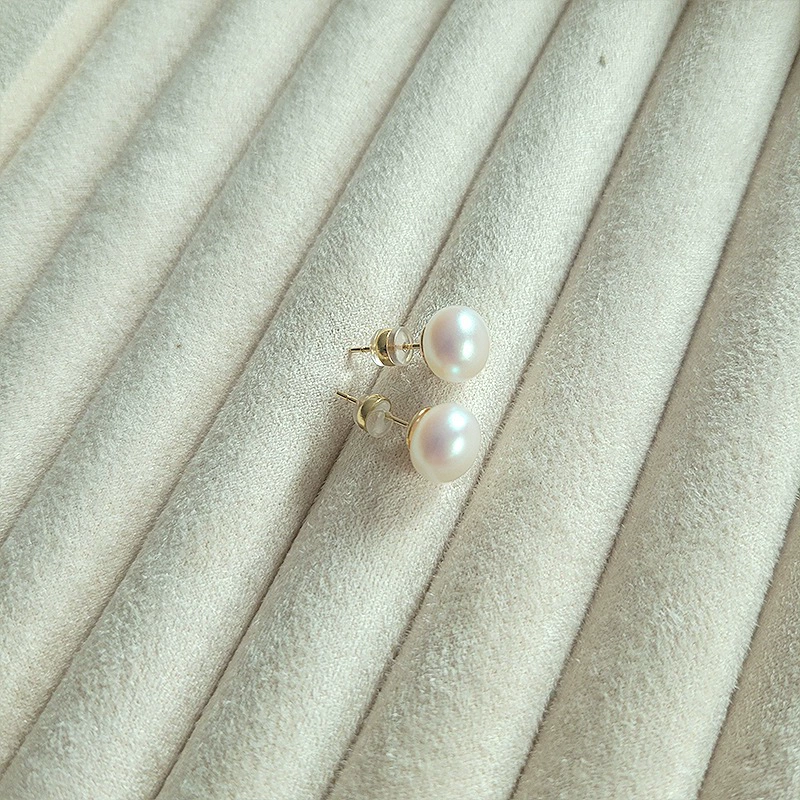 Earrings from pearl, small design ear clips