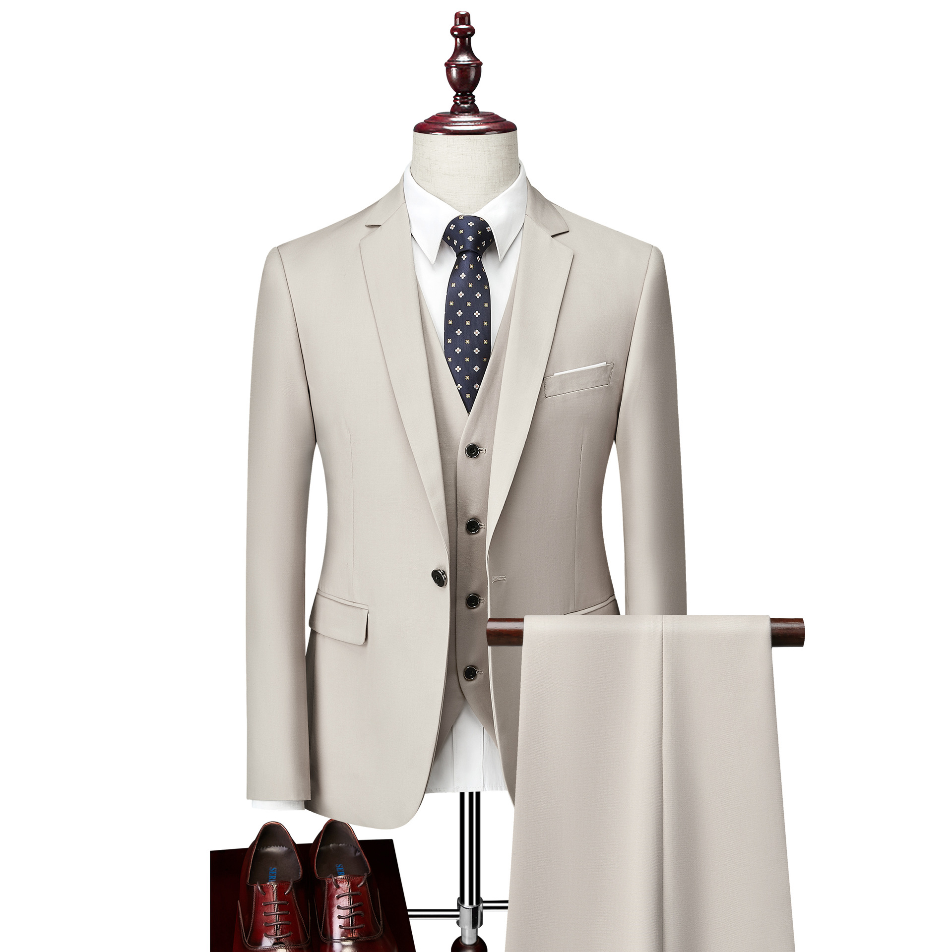 Abbigliamento maschile abiti professionali abiti abiti tre pezzi abiti da uomo business stiratura gratuita abiti formali_voghion.com