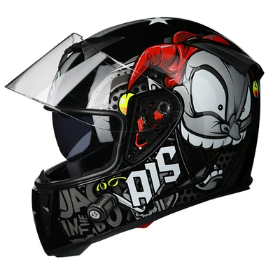 Motosiklet kaskı (dəbilqə): Bicycle Protective Hood - gray-clown-transparent-m