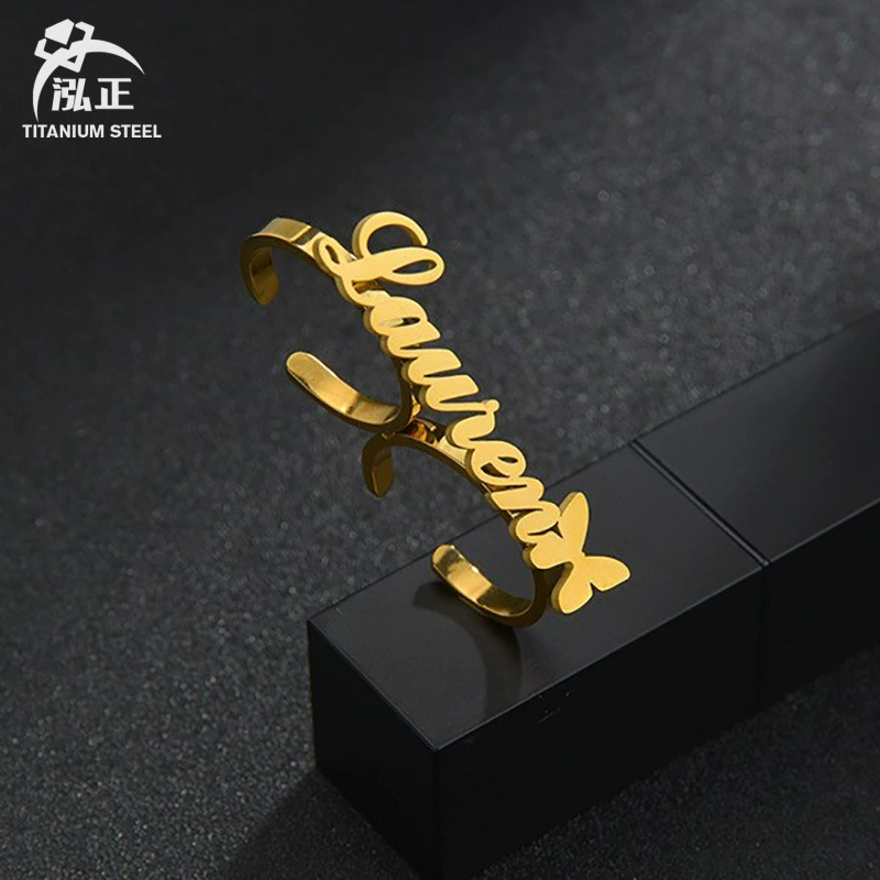 Ring stainless steel with letters, accessory, Amazon, DIY