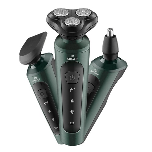 Multifunctional 9D electric shaver USB car-mounted high-power full body water-washable razor four-in-one men's razor