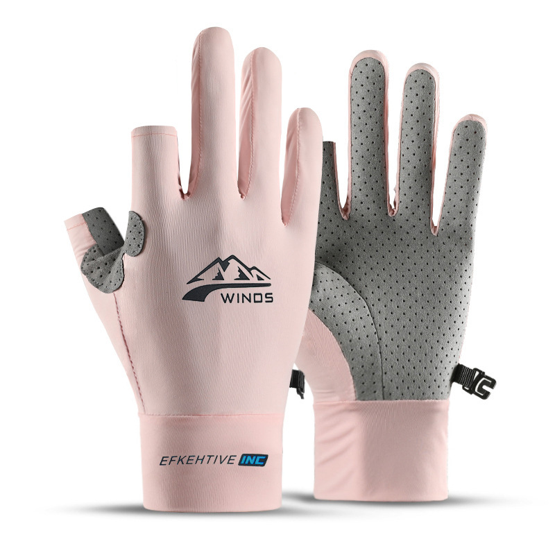 Guantes deportivos absorción de humedad y que absorbe el sudor transpirable resistente al sol pantalla táctil superconductora al aire libre ciclismo hielo Frisbee guantes