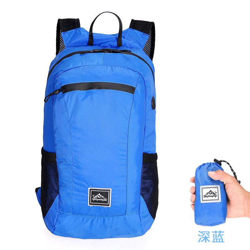 Suministro transfronterizo colorido plegable bolsa impermeable mochila al aire libre de gran capacidad ligero logotipo impreso Mochila deportiva de viaje