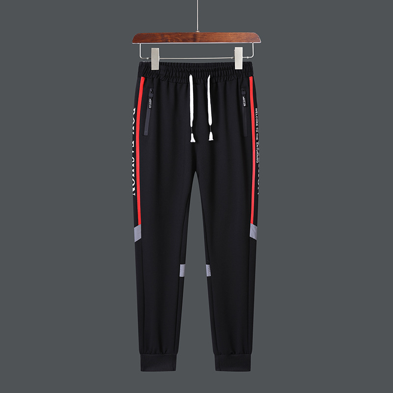 Fábrica directa puede personalizar logotipo ligero pantalones de moda casuales para jóvenes hombres cuatro estaciones de pantalones de deporte casuales para hombres