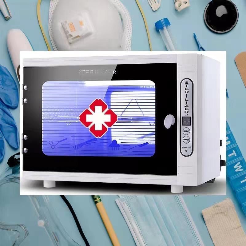 Disinfection Cabinet Small Blue Light Ultraviolet Medical Home Nail Salon Hairdressing Tools Mini Vertical Towel Disinfection Box