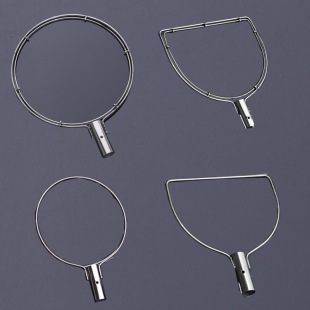 Stainless Steel Solid Net Copy Head Steel Ring Round Square Flat Mouth Thick Net Copy Head Ring Double Circle Net Copy Ring Net Head