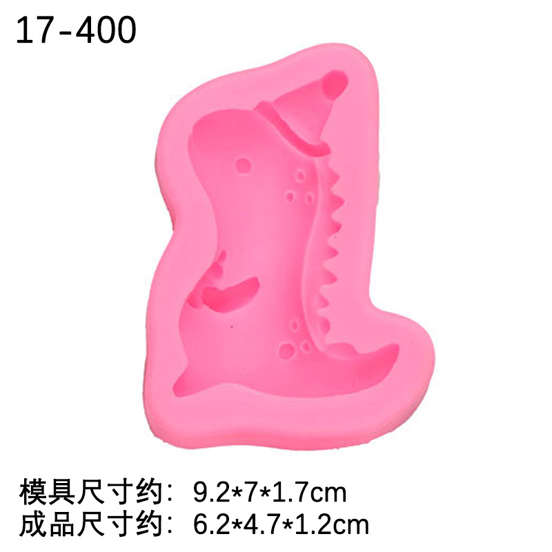 Dinosaurio forma fondant pastel decoración silicona molde DIY dinosaurio animal chocolate hornear epoxi arcilla molde