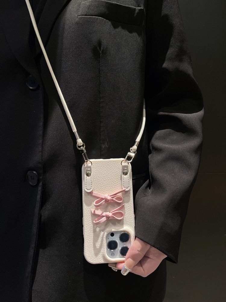 Leather Butterfly Phone Case For Iphone With Bracelet And Strap_voghion.com