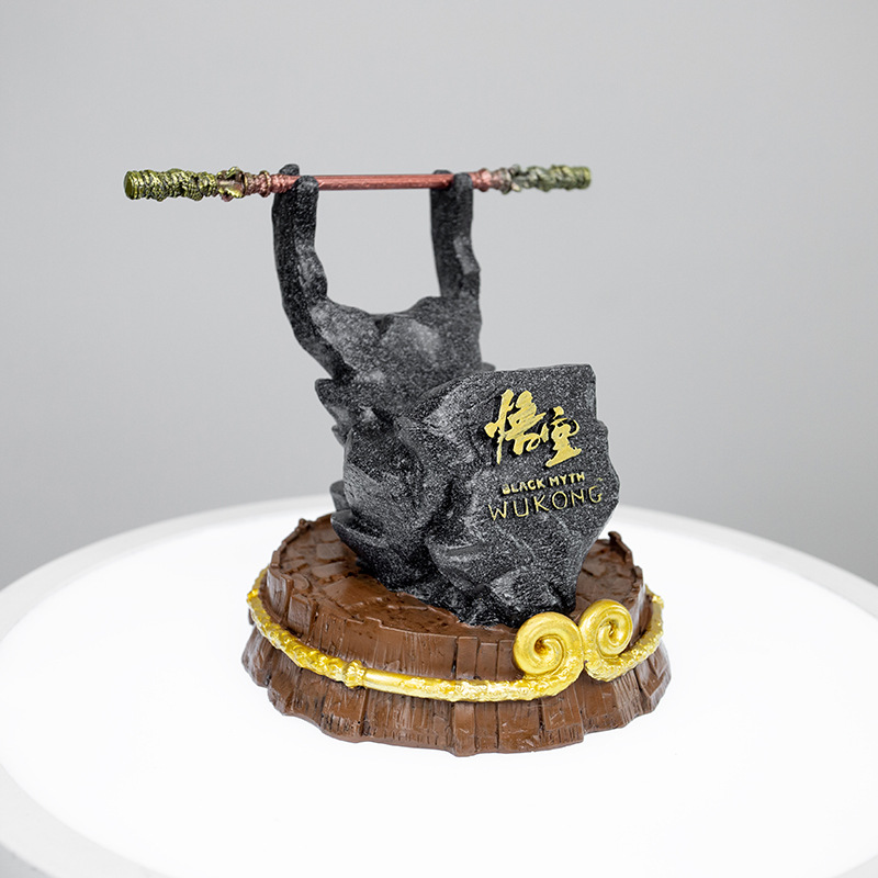 Mito Negro Goku Qi Tian Gran Dios Sagrado Destino Resina de Juego Mango de soporte Decoración Juego Periférico Modelo hecho a mano