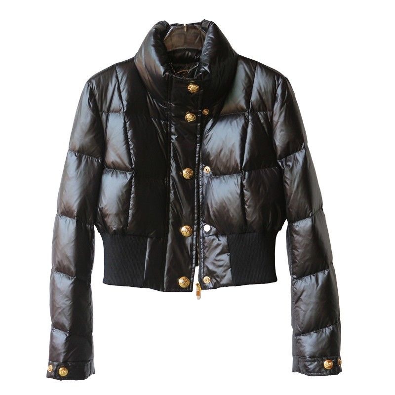 Women's Long Sleeved Winter Jacket Slim Fit Stand Collar Coat_voghion.com