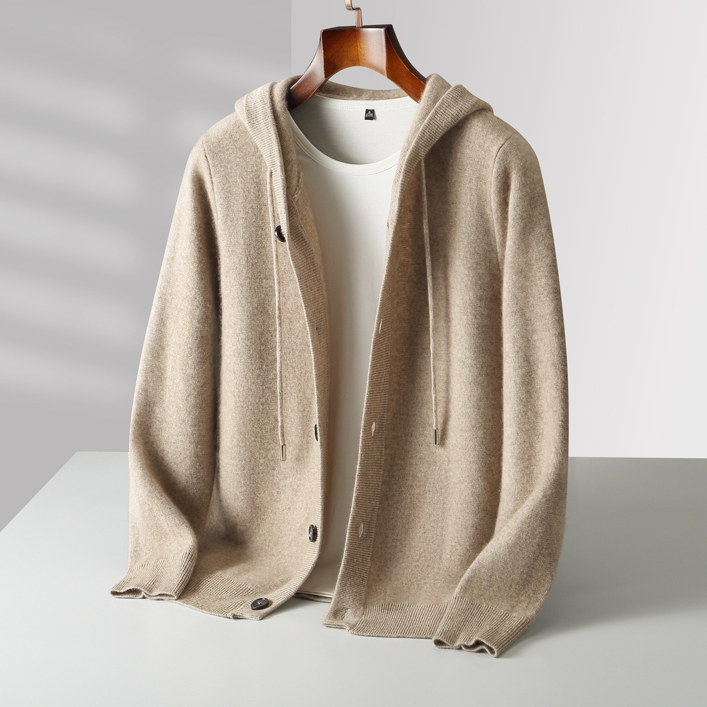 2026 Fall/Winter New Super Stylish Men's Hooded Sweater Knitted Cardigan Coat Trendy Brand Casual Loose Top