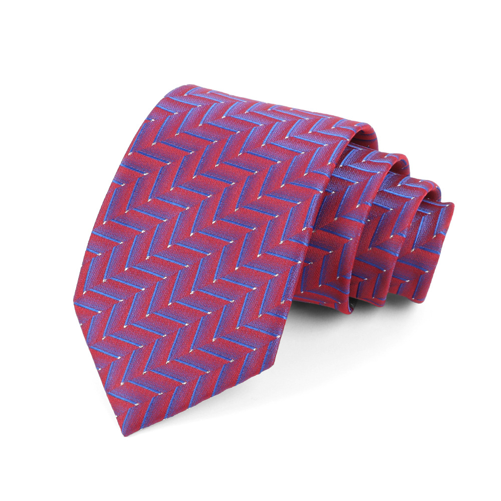 Corbata de hombre 8cm para hombre, bordado jacquard de alta calidad para hombre, corbata de negocios, corbata de seda de poliéster, fábrica al por mayor