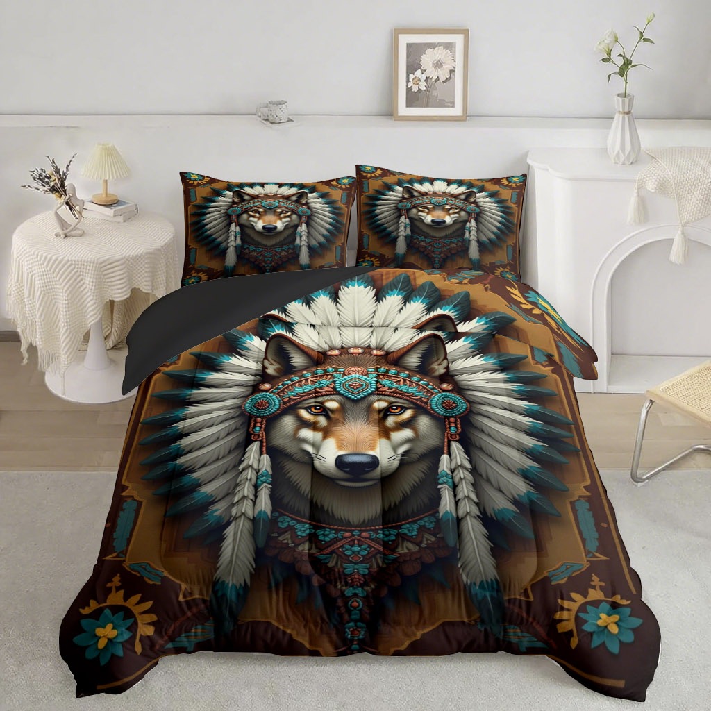 TEMU / JIT transfronterizo wolf XiaoYue impresión digital HD 180gms colcha