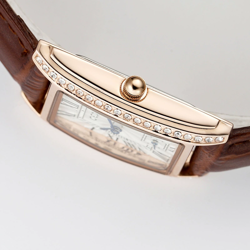 歌迪 Retro square watch, quartz belt, high-quality style