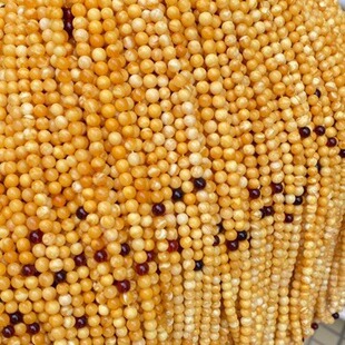 Factory Direct Sales Raw Ore Russian Beeswax Reflux Old Beeswax 108 Buddha Beads Amber 108 Buddha Beads