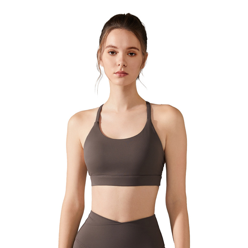 Oreja de gato ropa interior deportiva de alta resistencia a prueba de golpes Chaleco de yoga desgaste exterior push up de secado rápido transpirable belleza espalda fitness sujetador