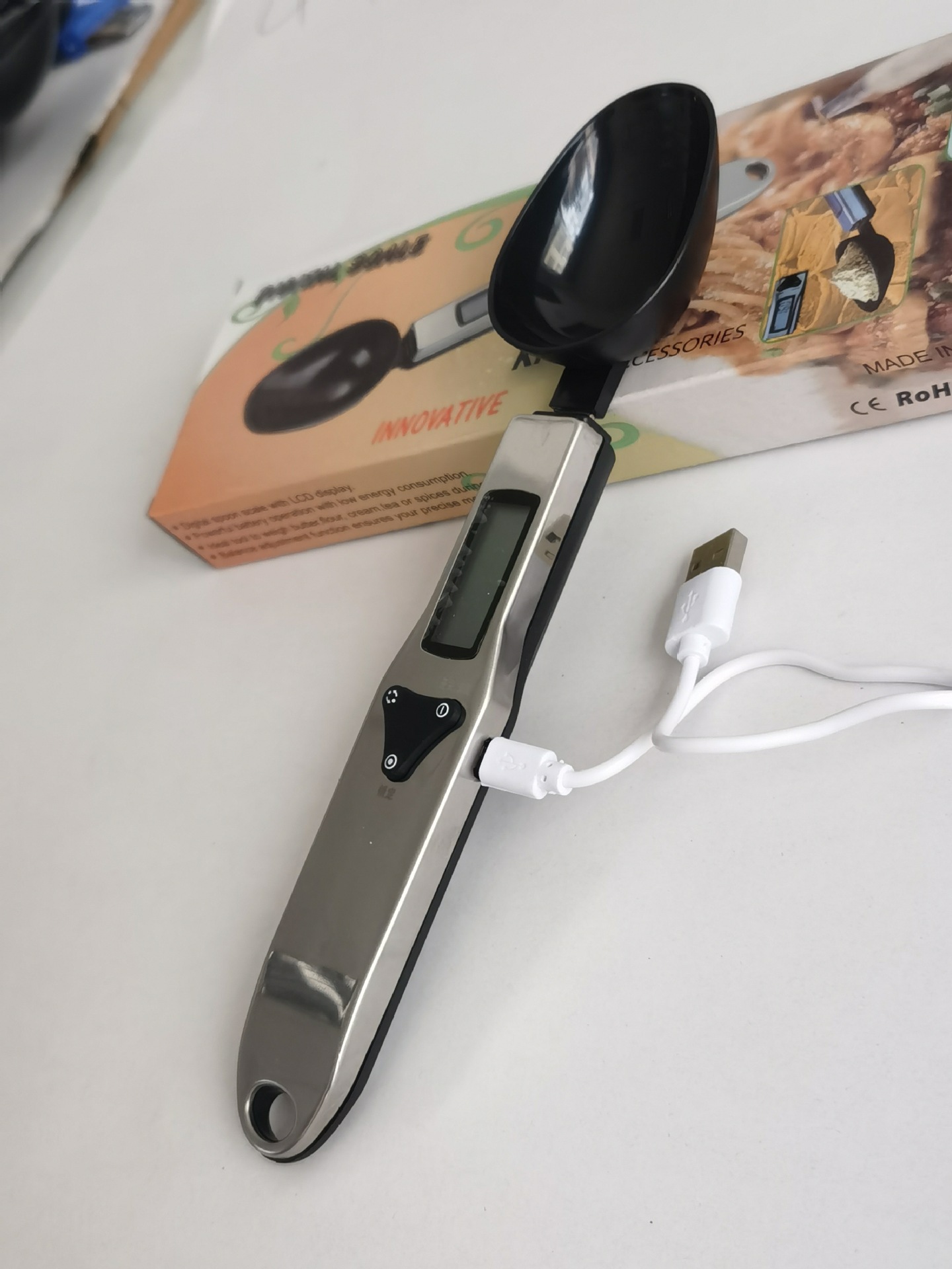 Electronic spoon scale kitchen stainless steel measuring spoon scale milk powder scale tea scale medicine ingredient measuring spoon scale