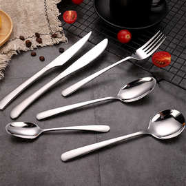 430优雅不锈钢餐具 加厚西餐刀叉家居酒店餐具用品刀叉不锈钢餐勺