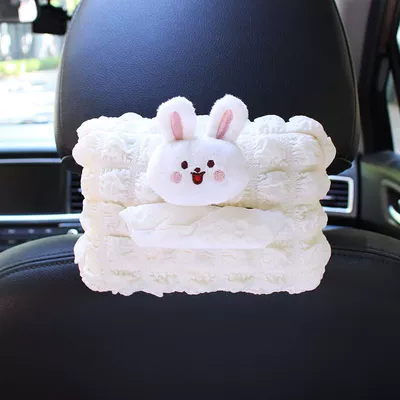 Cute car-mounted tissue box, hanging: Car tissue box/set - happy-rabbit