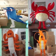 海洋主題服裝劇場海洋螃蟹海豚幼兒魚卡通人偶服裝行走合身六一