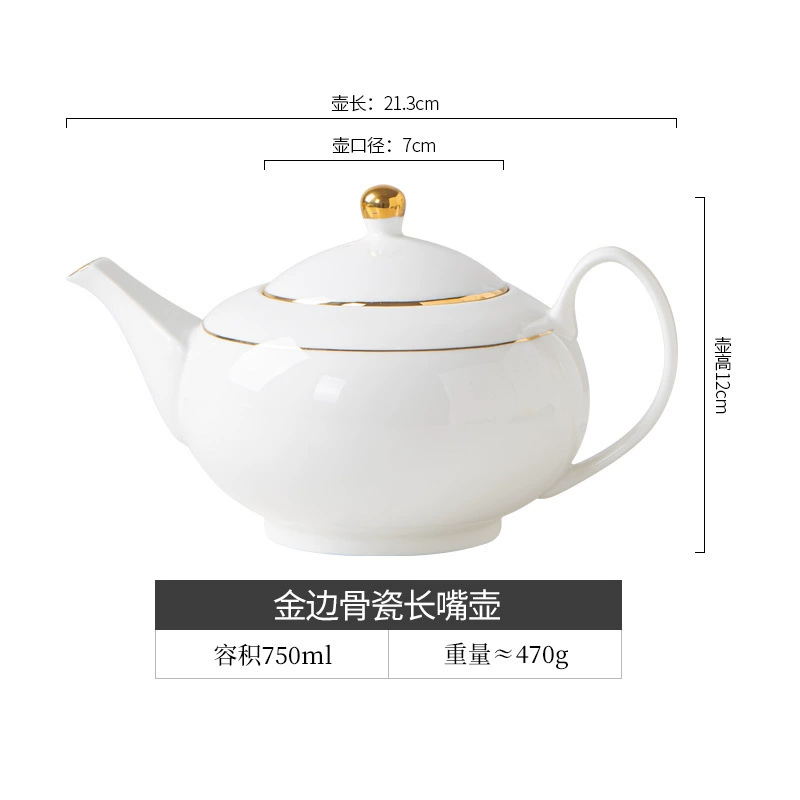 Modern ceramic white teapot for living room