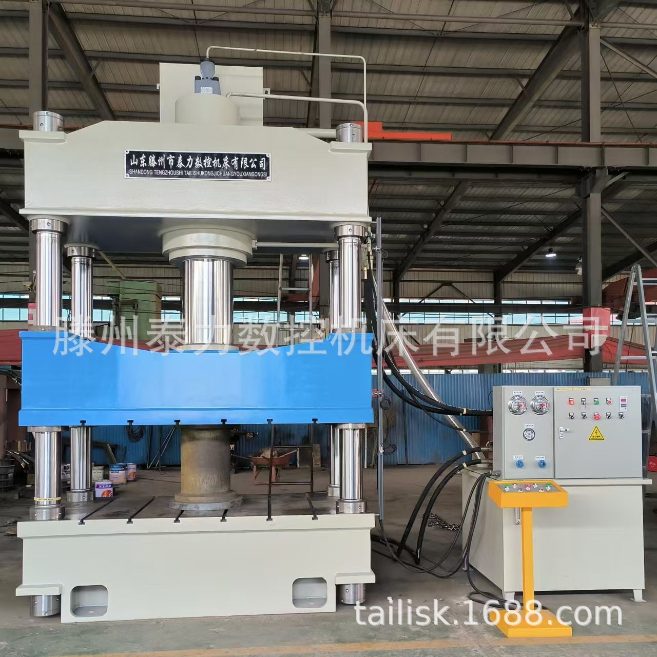 泰力315吨四柱液压机树脂玻璃钢井盖成型液压机复合材料模压机