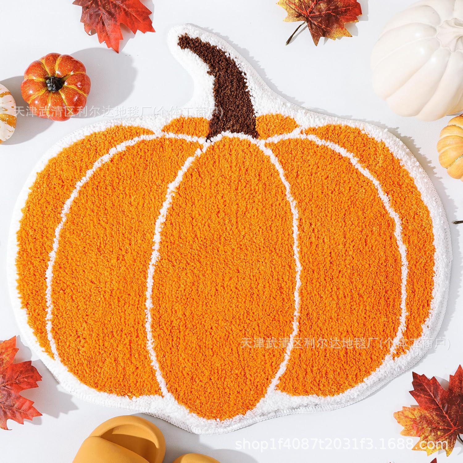 Alien Light Luxury Thanksgiving Cashmere Floor Mat Household Bathroom Toilet Water Absorbent Non-Slip Foot Mat Sofa Coffee Table Mat