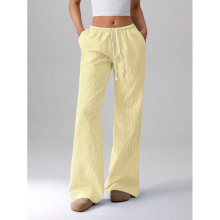 U 16493 Stripe Wide Leg Floor Pants ���������ϵؿ�羳��