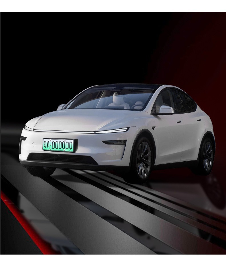 Suitable for the New Version of Model Y Tesla 6-Seater Yl License Plate Frame, Plug-In Carbon Fiber Pattern Floating License Plate Frame Wholesale