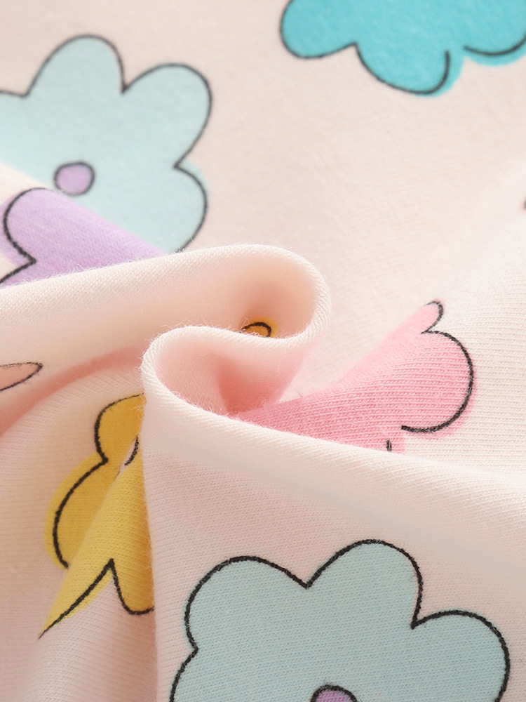 Malwee transfronterizo vestido de niña de verano nuevo estilo extranjero de niña impresión de cuello redondo de manga corta para niños europeos y estadounidenses