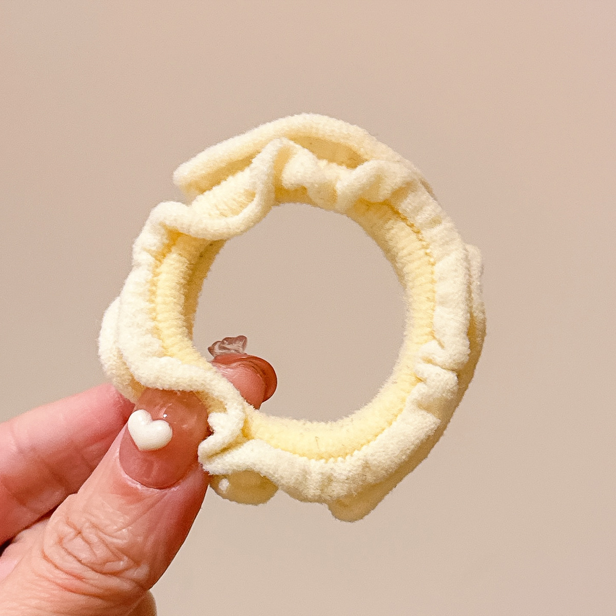 Simple todo partido oreja de madera banda de pelo cabeza de bola banda de goma de las mujeres de alta elástico durable cuerda de pelo accesorios para el cabello