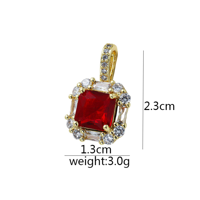 Joyas transfronterizas colgante de rubí esmeralda ligero de lujo accesorios de acero de titanio collar no decolor cadena clavícula