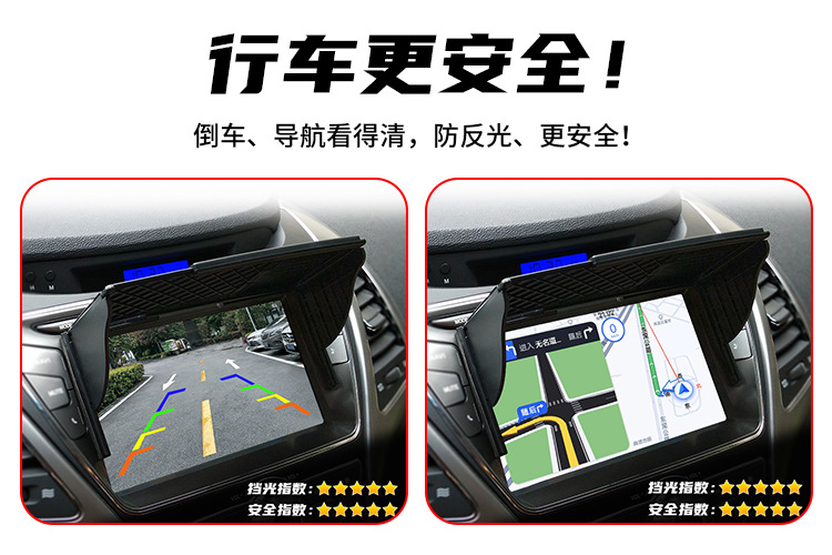Car universal navigation car sunshade artifact sun visor screen light shield display screen light shield