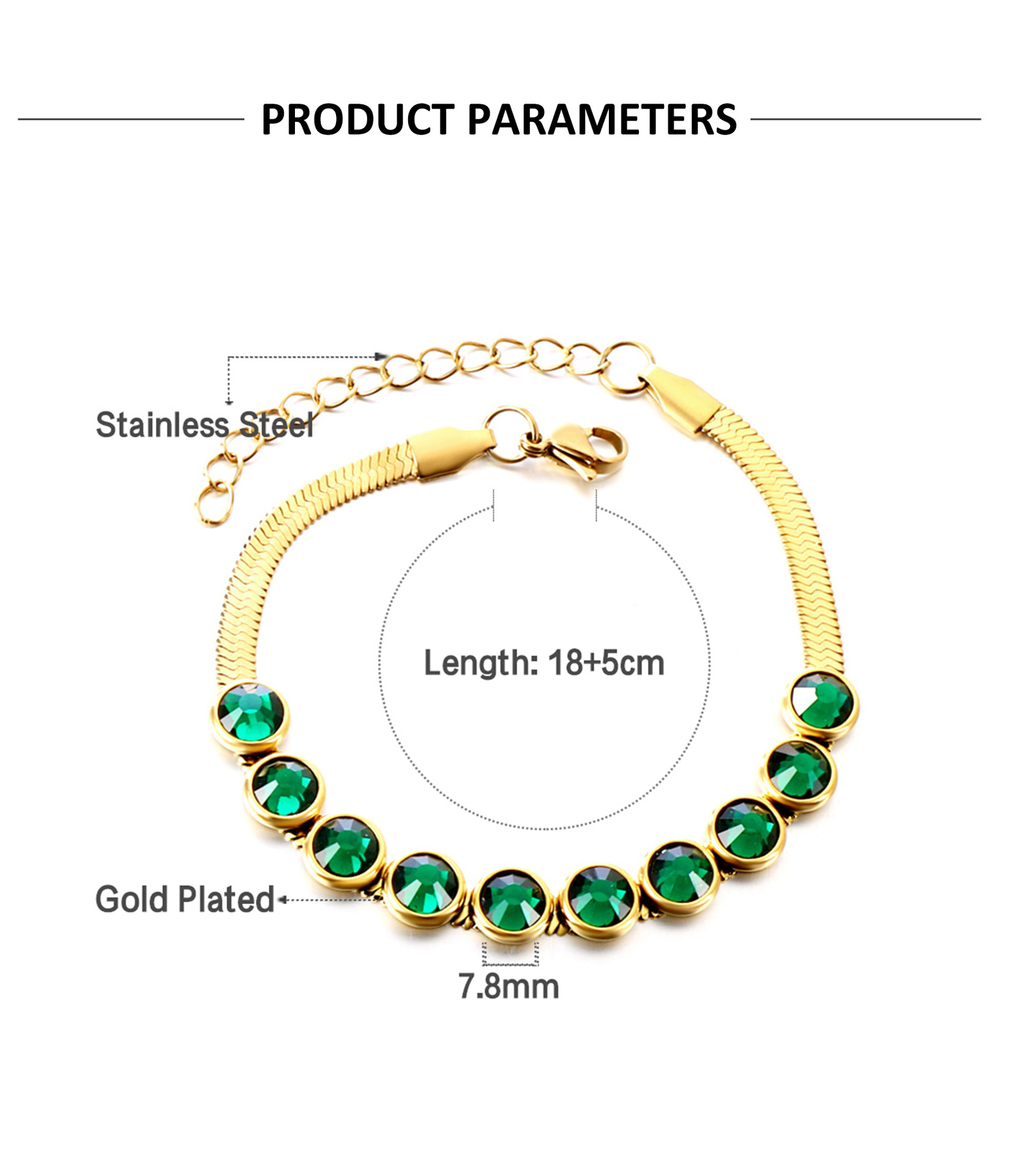 Fashion Eye Stainless Steel Plating Bracelets 1 Piece