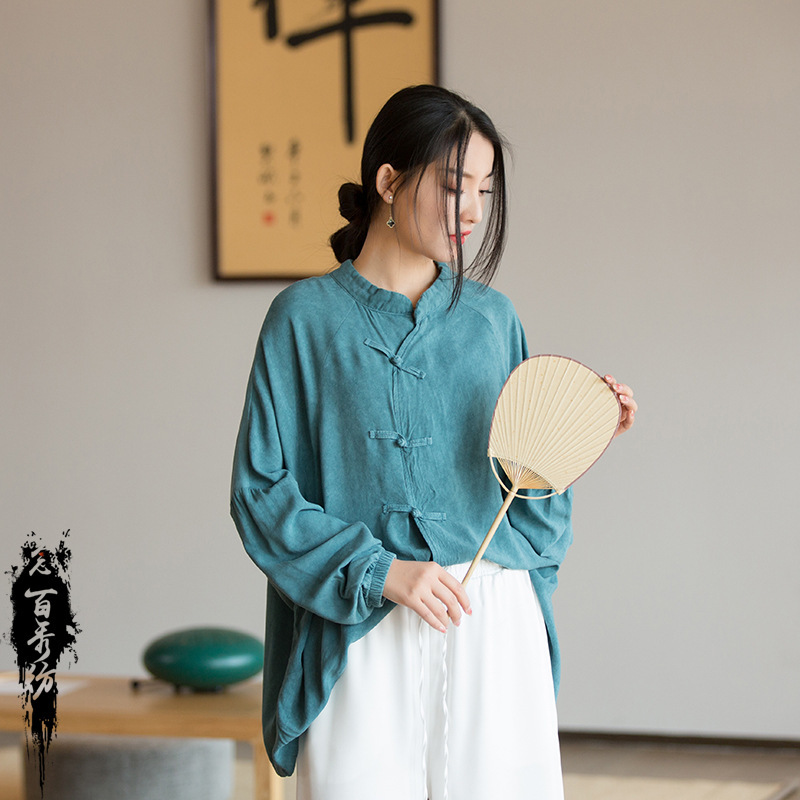 26 Spring New Tie-Dye Sand-Washed Soft Versatile Cardigan for Women, Home and Travel, Elegant Slimming Breathable Women's Shirt